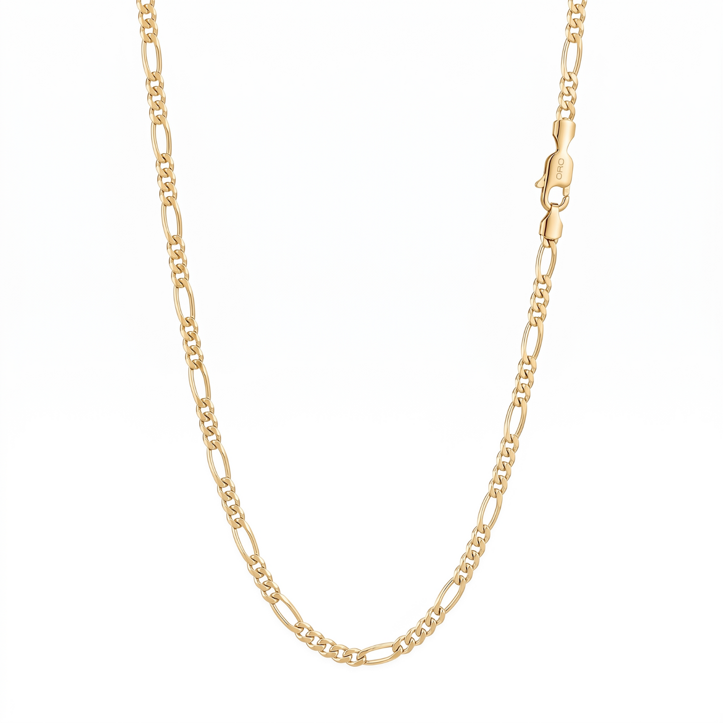 6mm Gold Over Stainless Steel Figaro Link Chain Necklace Men Women 18"-28"