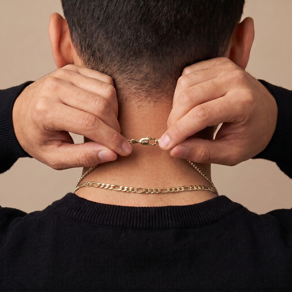 6mm Gold Over Stainless Steel Figaro Link Chain Necklace Men Women 18"-28"