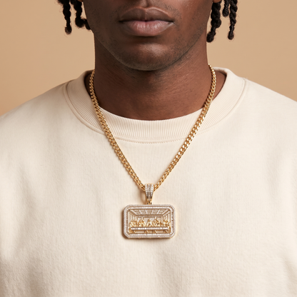 14k Gold Last Supper Jesus Pendant