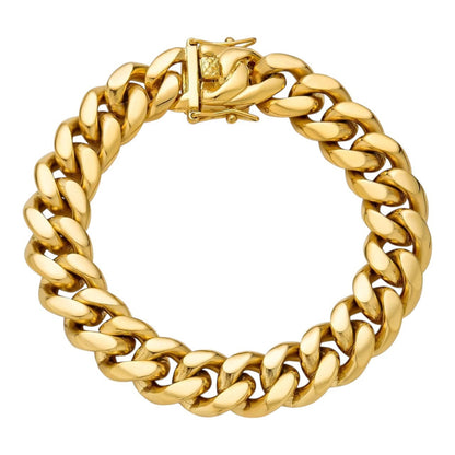 14k Gold 12mm Miami Cuban Bracelet