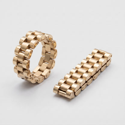 14k Gold Custom Rolex Presidential Ring