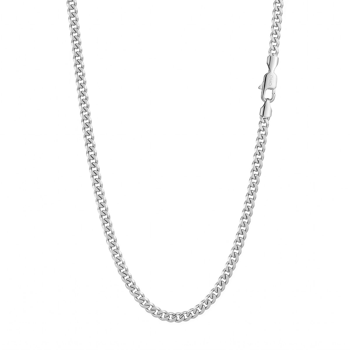 4mm Curb Miami Cuban Chain Necklace Men Women 16-30" Italian Style Necklace