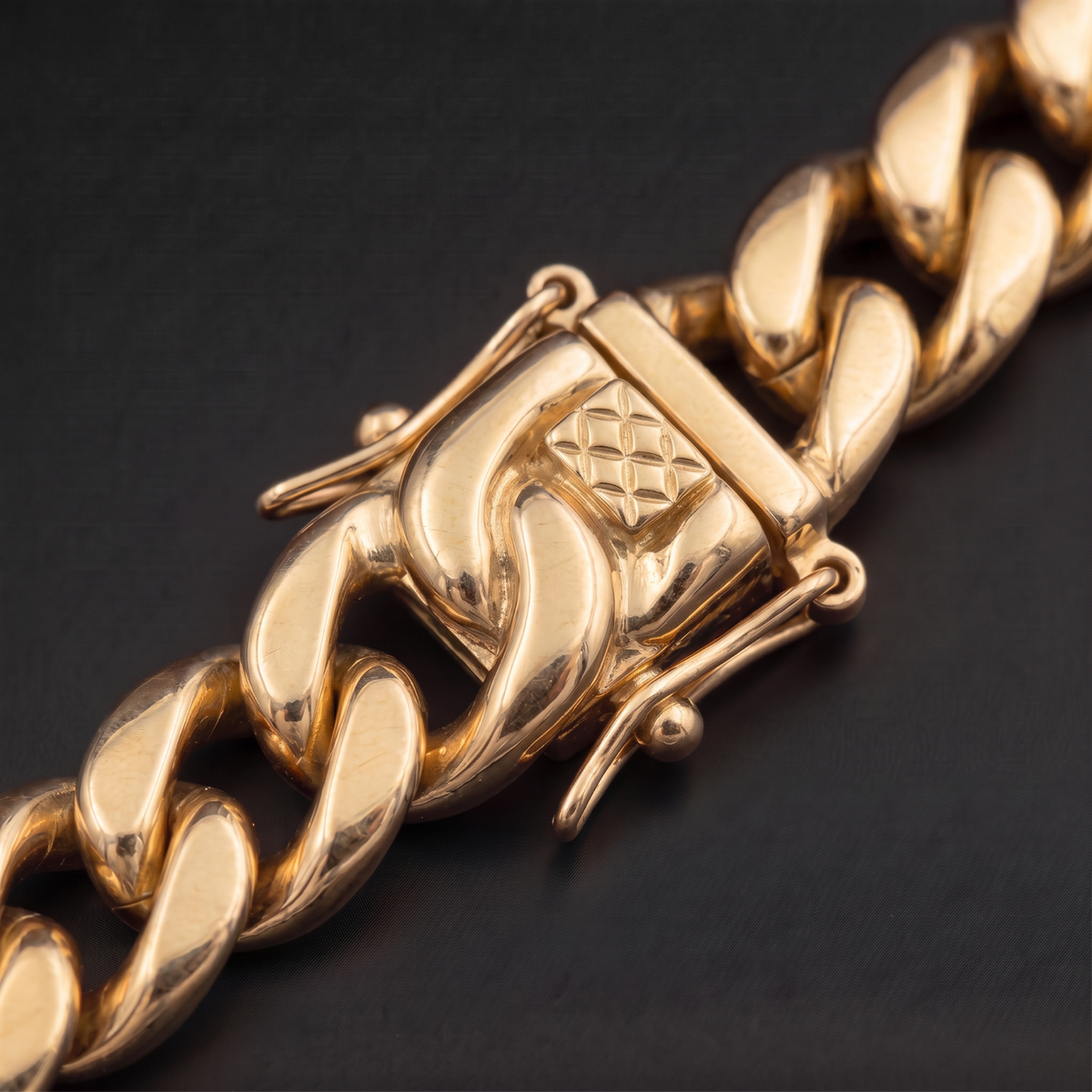 8mm 14k Gold Plated Miami Cuban Link Bracelet Stainless Steel Men’s 6”-10”