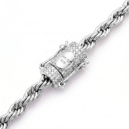 5mm Diamond Clasp Rope Chain