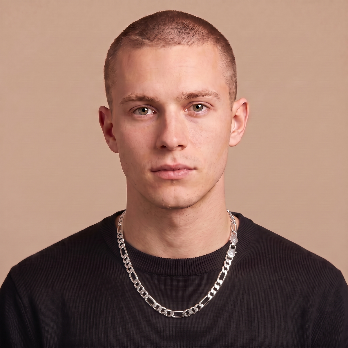 8mm Figaro Chain Necklace