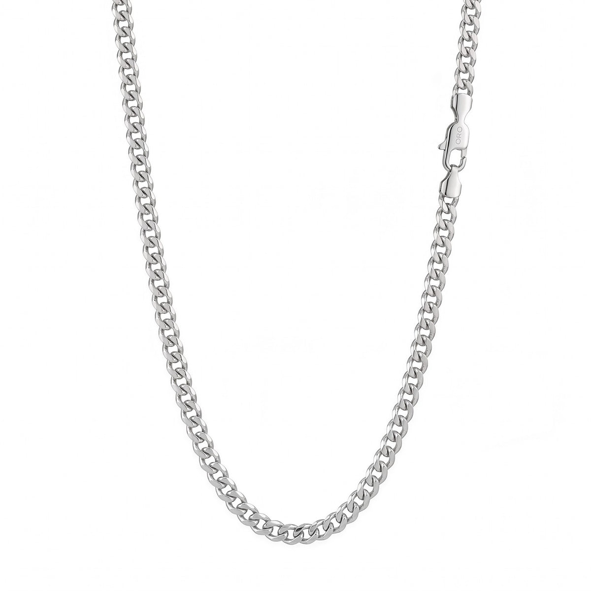 6mm Silver Stainless Steel Curb Miami Cuban Chain Necklace Men Women 16-30"