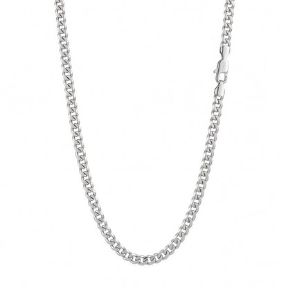 6mm Silver Stainless Steel Curb Miami Cuban Chain Necklace Men Women 16-30"