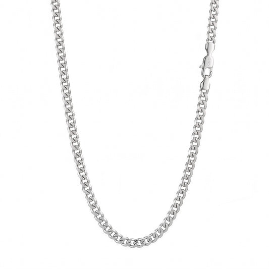 6mm Silver Stainless Steel Curb Miami Cuban Chain Necklace Men Women 16-30"