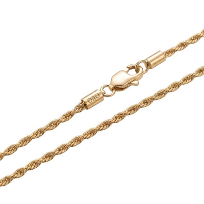 4mm 14K SS Gold Rope Chain Necklace Men Women 16-30" Italian Style Necklace