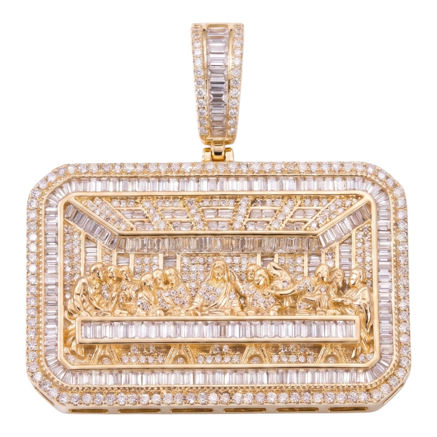 14k Gold Last Supper Jesus Pendant
