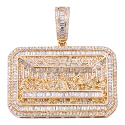 14k Gold Last Supper Jesus Pendant