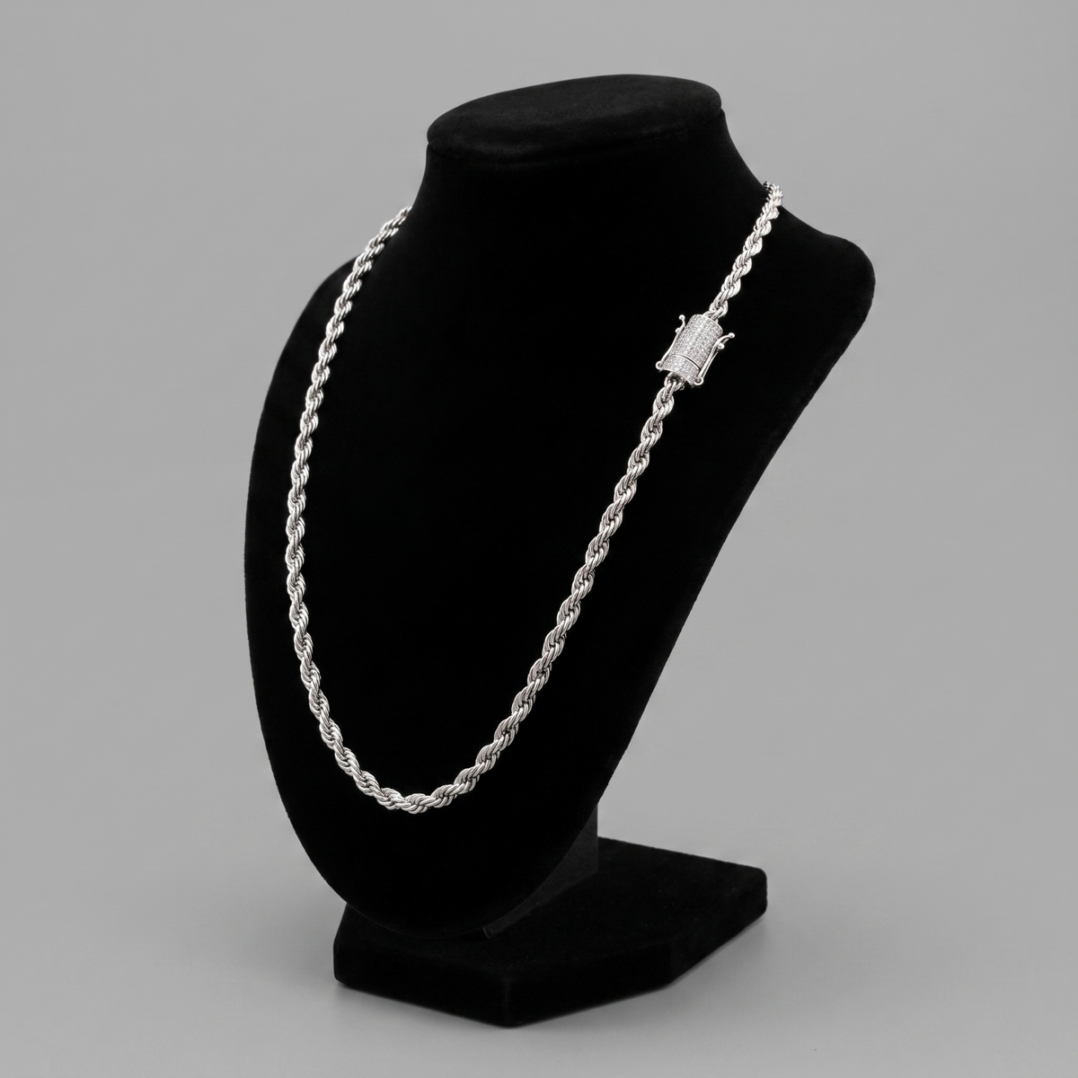 5mm Diamond Clasp Rope Chain