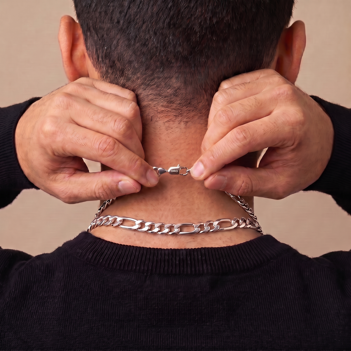 8mm Figaro Chain Necklace