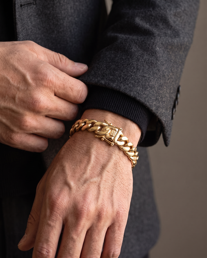 14k Gold 12mm Miami Cuban Bracelet