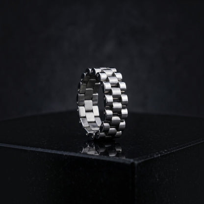 14k White Gold Custom Rolex Presidential Ring