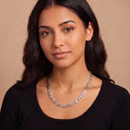 8mm Figaro Chain Necklace