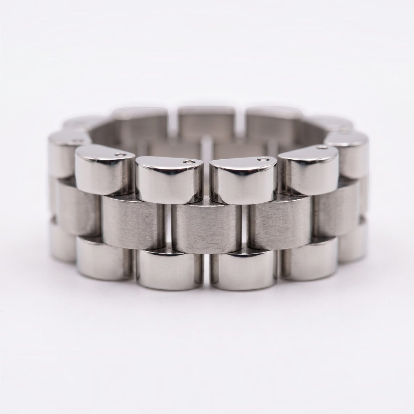 14k White Gold Custom Rolex Presidential Ring