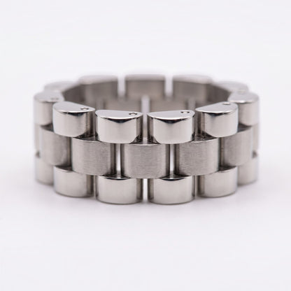 14k White Gold Custom Rolex Presidential Ring