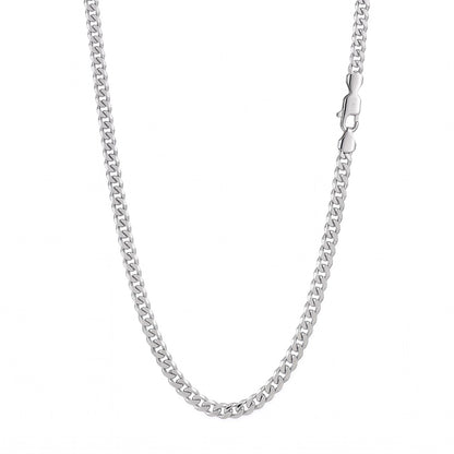 5mm Curb Miami Cuban Chain Necklace Men Women 18"-28" Italian Style Necklace