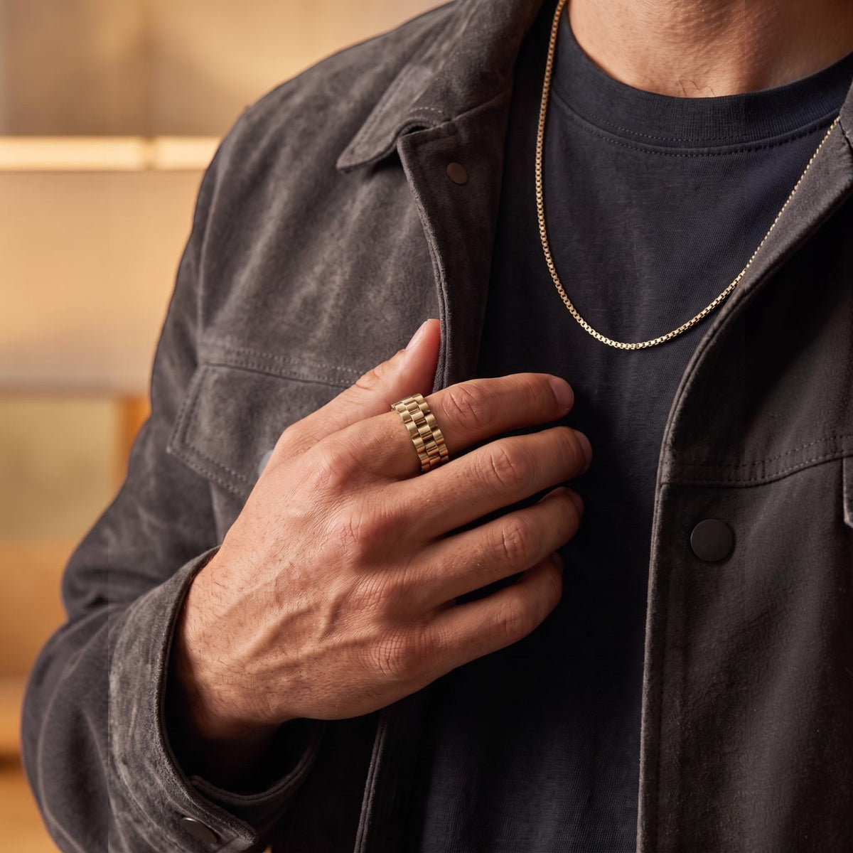 14k Gold Custom Rolex Presidential Ring