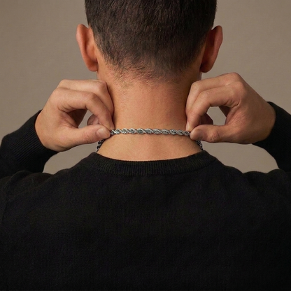 6mm Silver Plated Stainless Steel Rope Chain Necklace Men Women 18-30" Italian