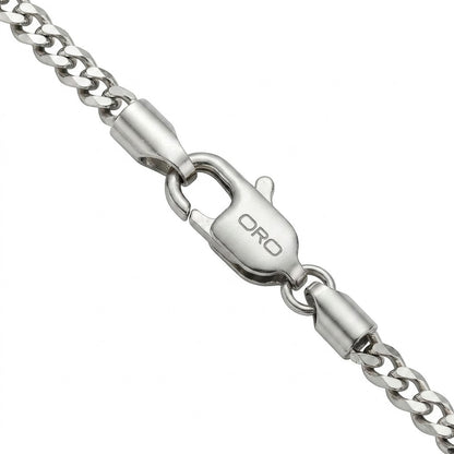 3mm Curb Miami Cuban Chain Necklace Men Women 16-30" Italian Style Necklace