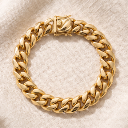 14k Gold 12mm Miami Cuban Bracelet